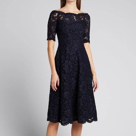 Teri Jon by Rickie Freeman Off Shoulder Dress. Size 6. $650. - Picture 2 of 11